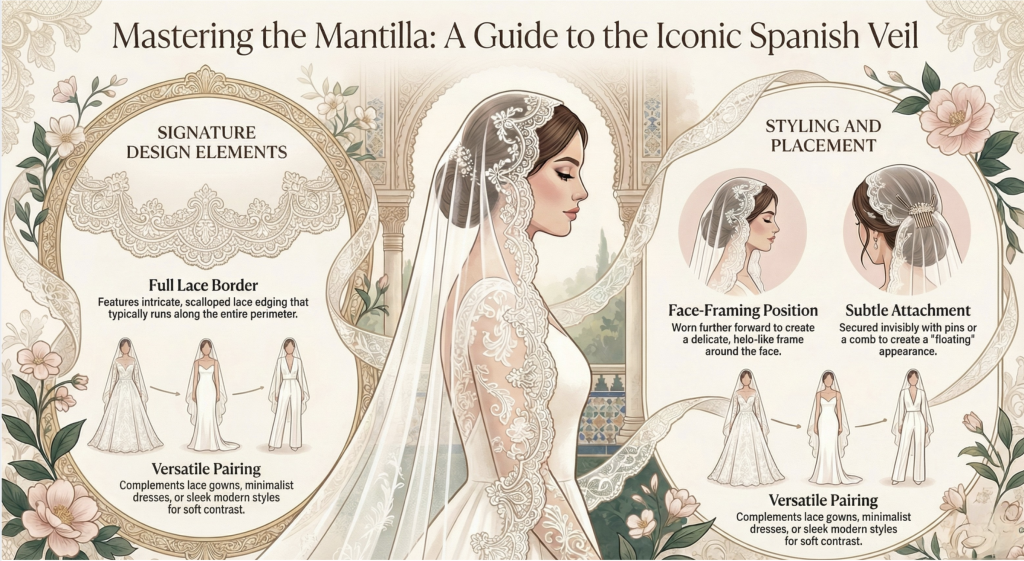 Wedding dress glossary - the Mantilla veil