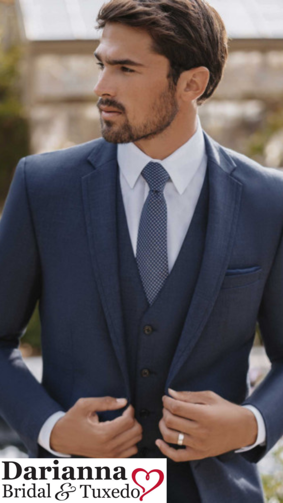 Denim Blue Tuxedo by Ike Behar is one of our must see tuxedos!
