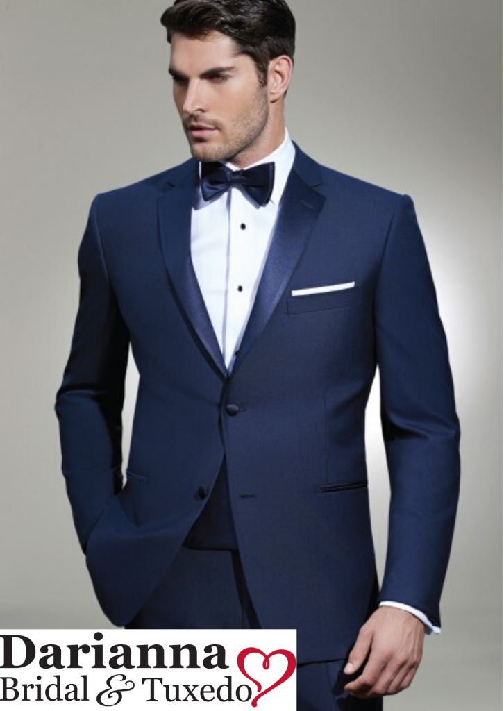 Ike Behar navy Sebastian tuxedo is one of the best fitting and sharpest looks anywhere