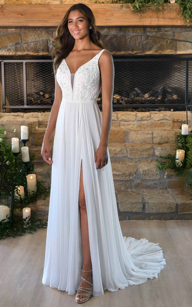 Stella York 7410 dress in chiffon