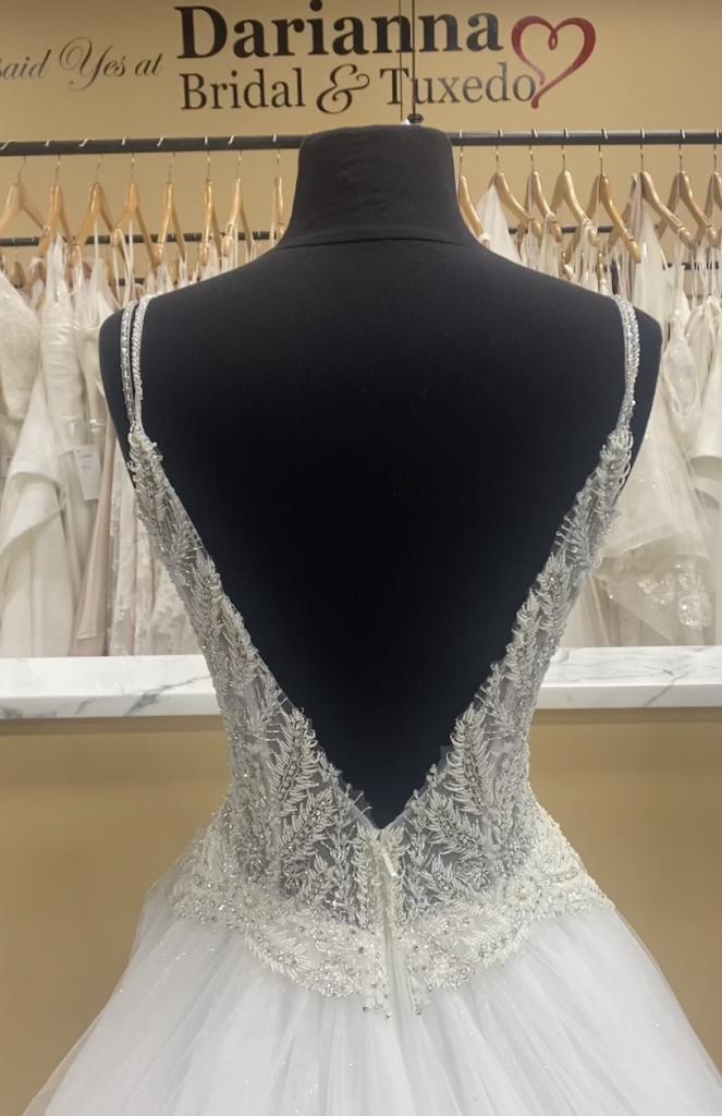 Gorgeous beaded bodice in front and back