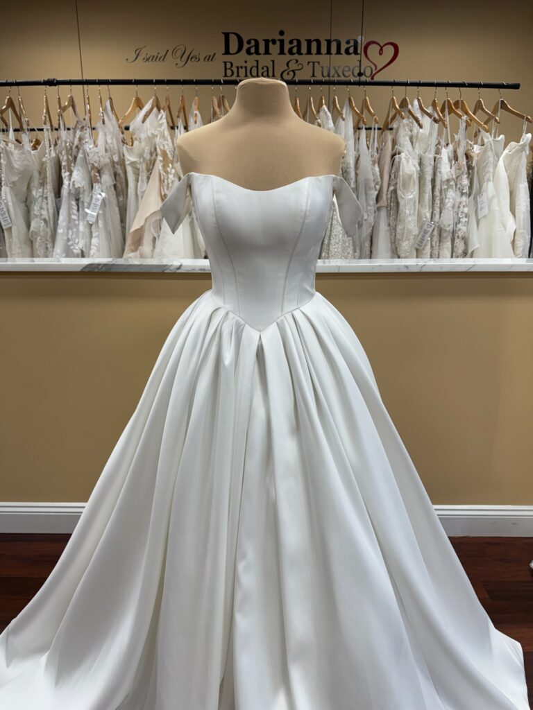 A-line Wedding dresses in natural and basque waist