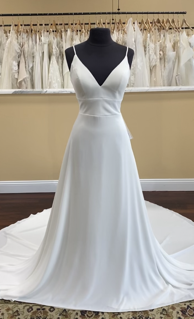 A-line Wedding dresses in crepe