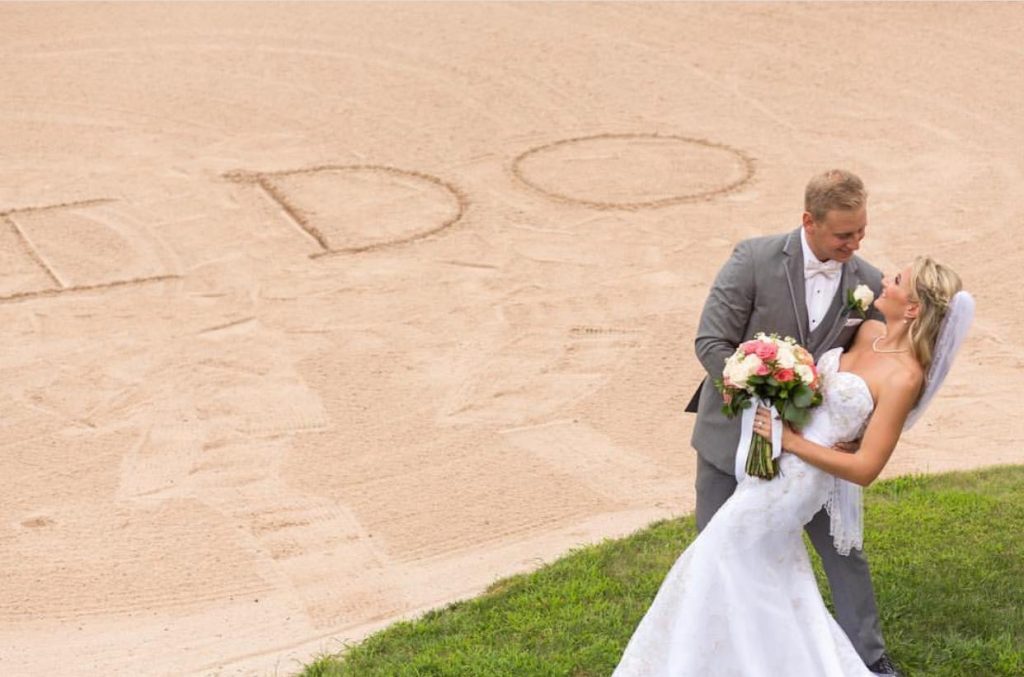 Beach weddings, our couple left their mark in the sand