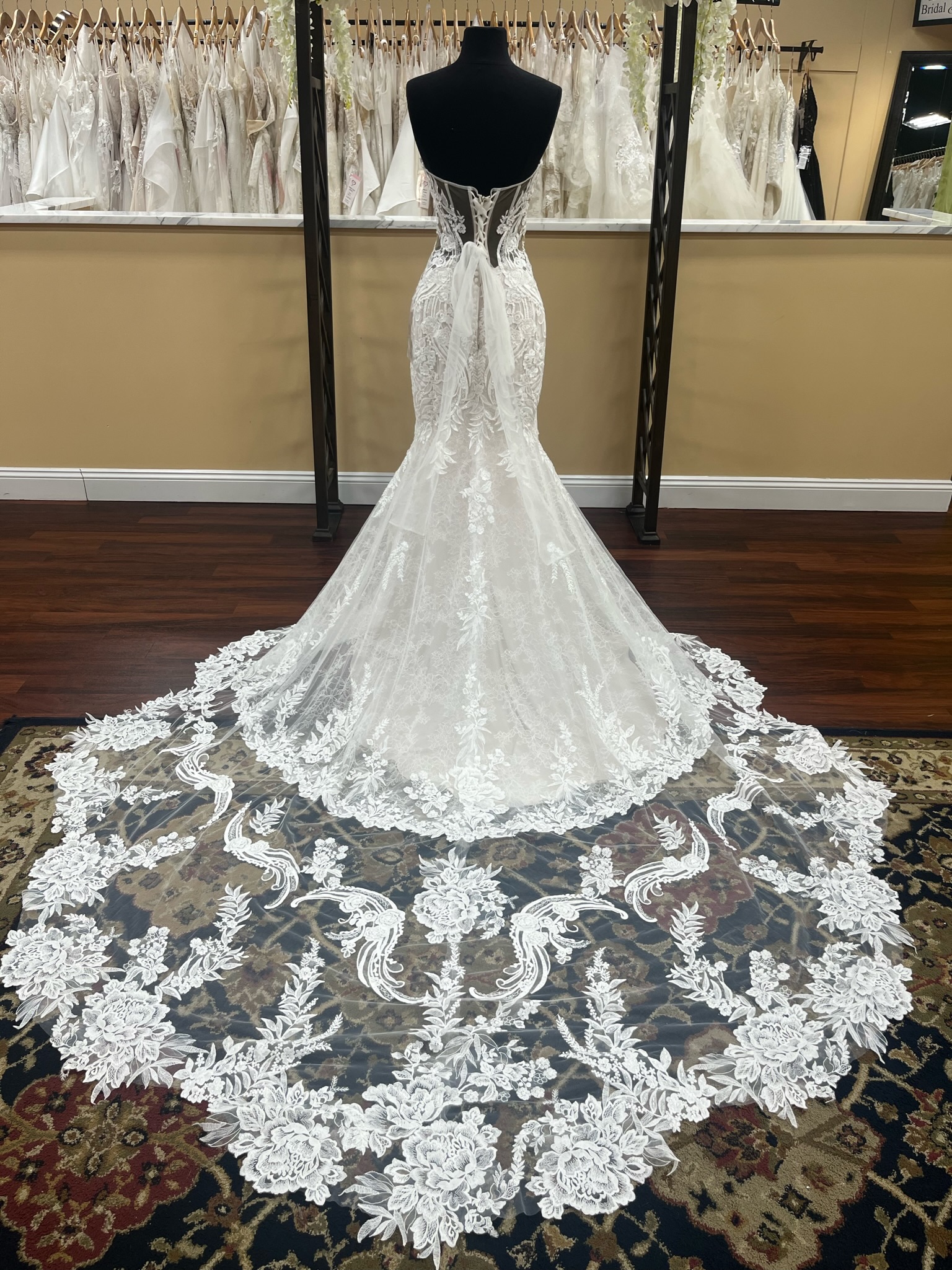 Kitty Chen Aviana lace wedding dress  at Darianna Bridal & Tuxedo