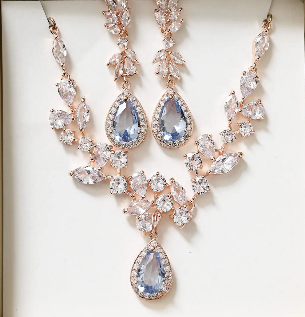 icy blue jewelry set