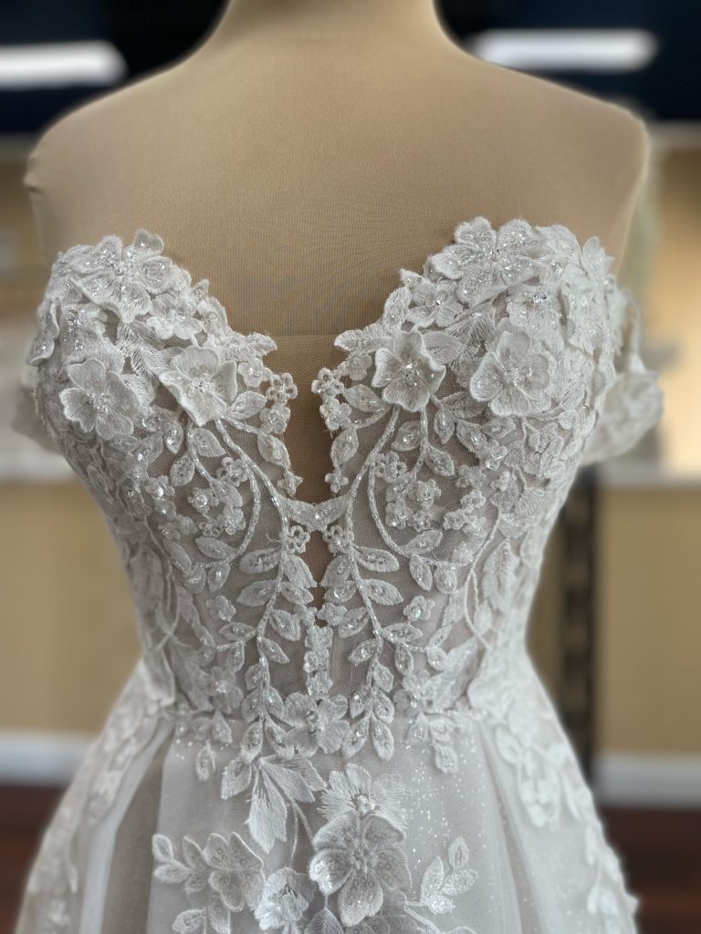 Morilee Magnolia bodice with 3D lace