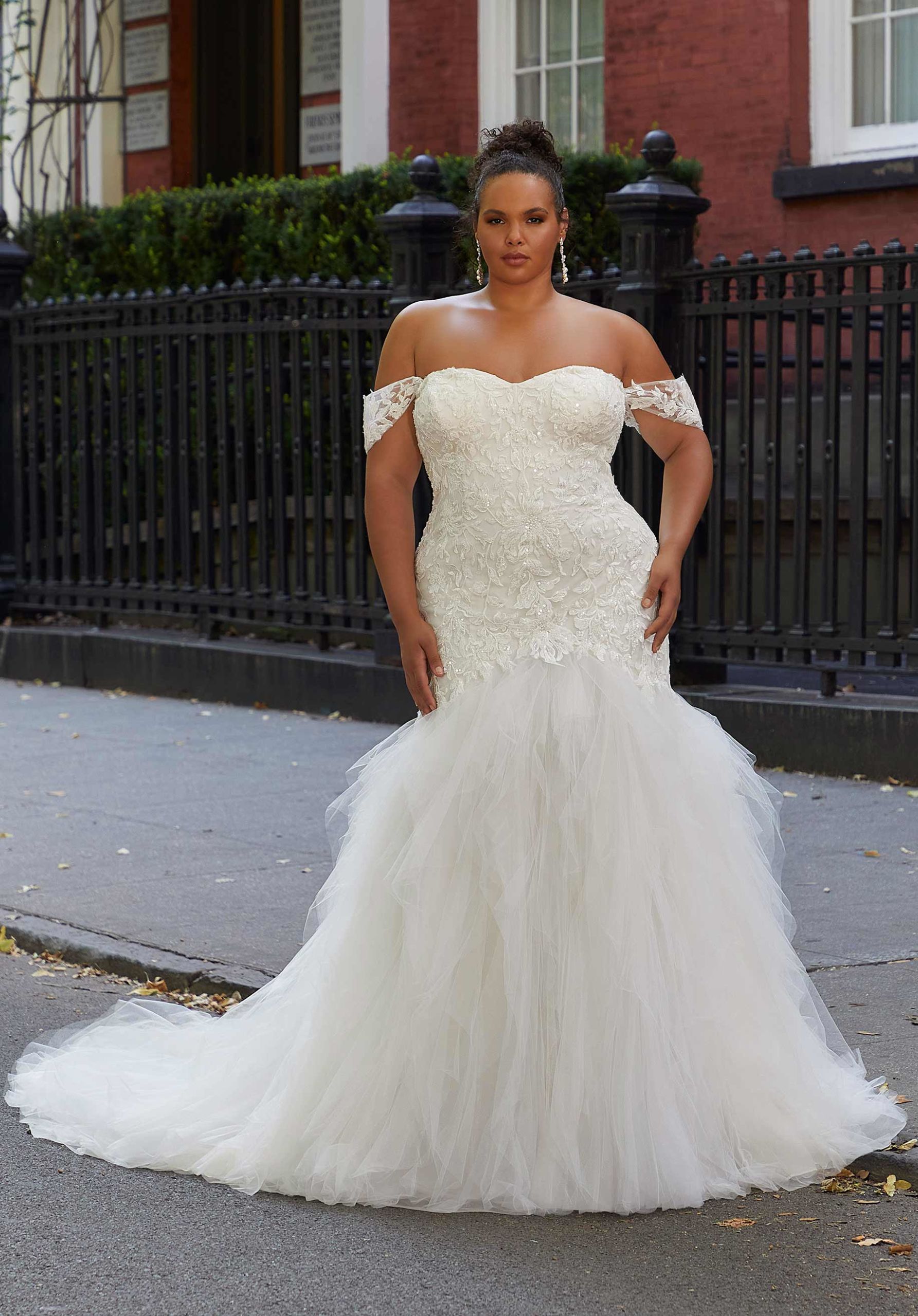 Mermaid is one of the most popular plus size wedding dress silhouettes