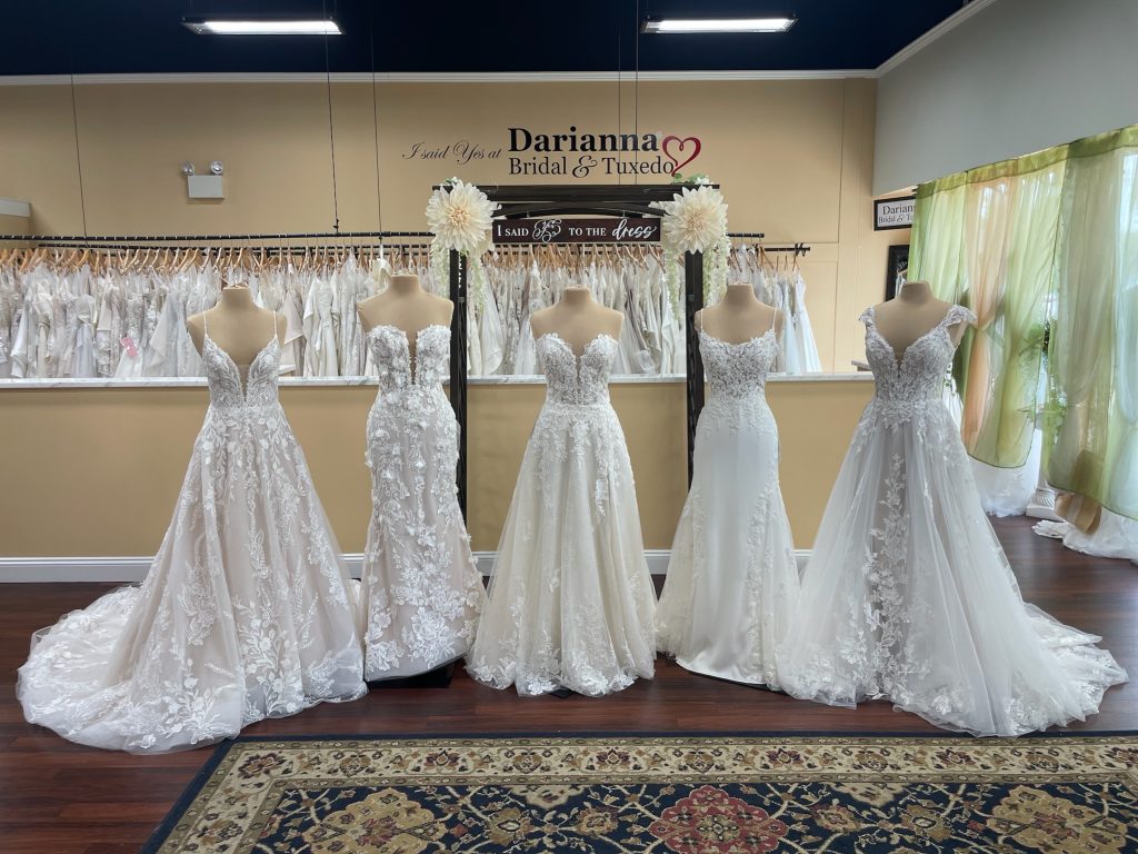 Wedding dress shopping post pandemic includes changes like selling dresses off the rack.
