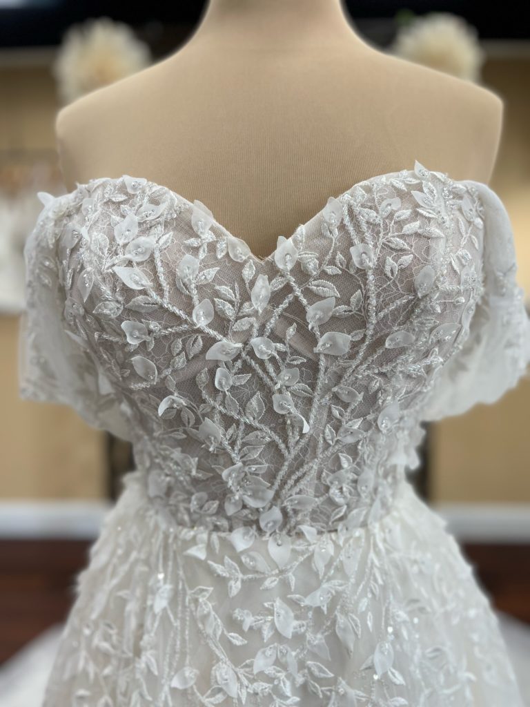 Morilee Mackenzie wedding dress bodice at Darianna Bridal & Tuxedo