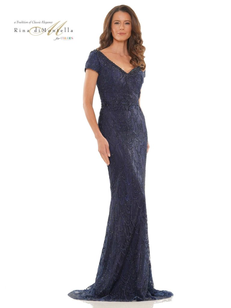 Rina DiMontella Mother of the Bride or Groom dress 2716 in navy