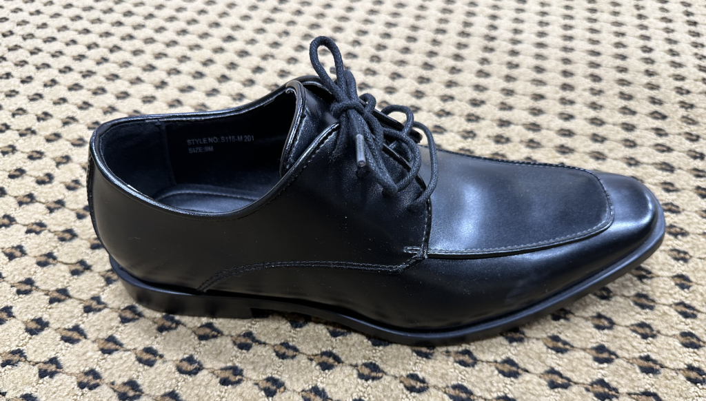 Black matte shoe