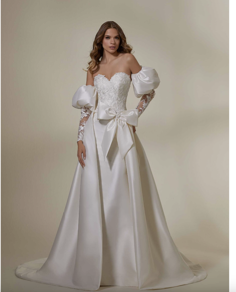 2024 wedding dress trends, dresses with over skirts