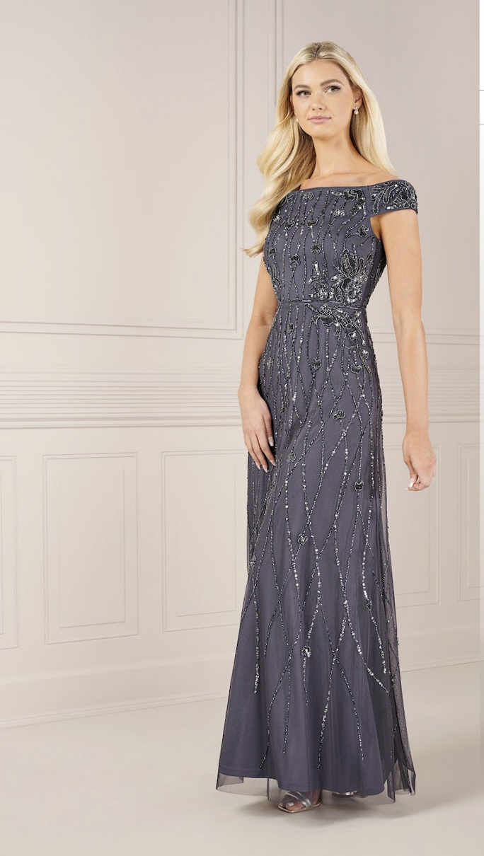 formal adrianna papell dresses Adrianna Papell Halter Beaded Mermaid Gown, Womens, 14, Black main image 1