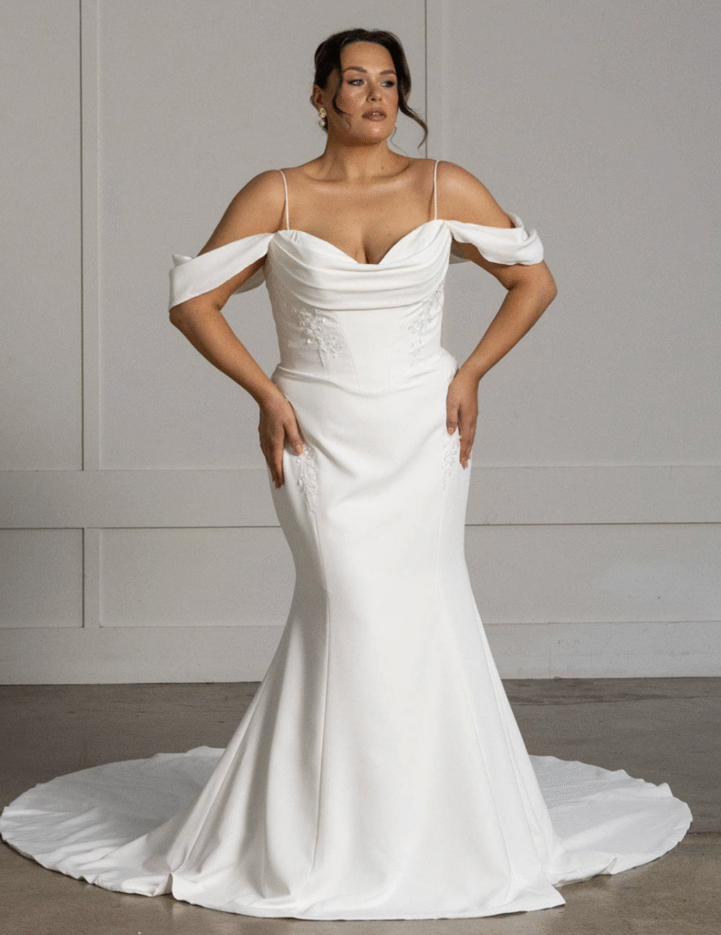 Madi Lane Wedding dresses - Leo in plus size with lined bodice