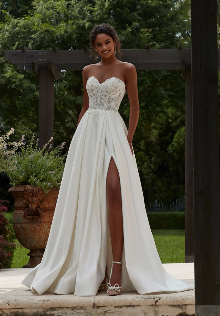 Strapless wedding dress from Morilee