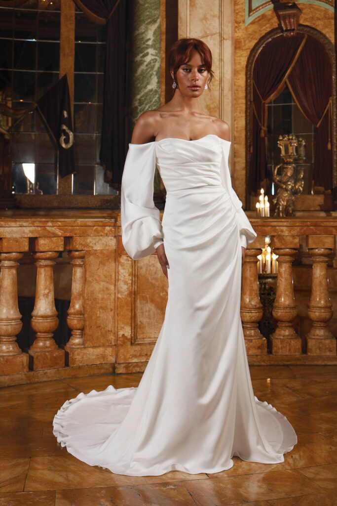 Long sleeve Evie Young wedding dress