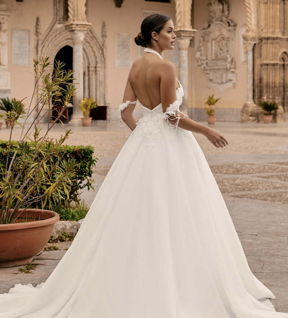 princess polly baby blue dress 18 Gorgeous Halter Neck Wedding Dresses main image 0