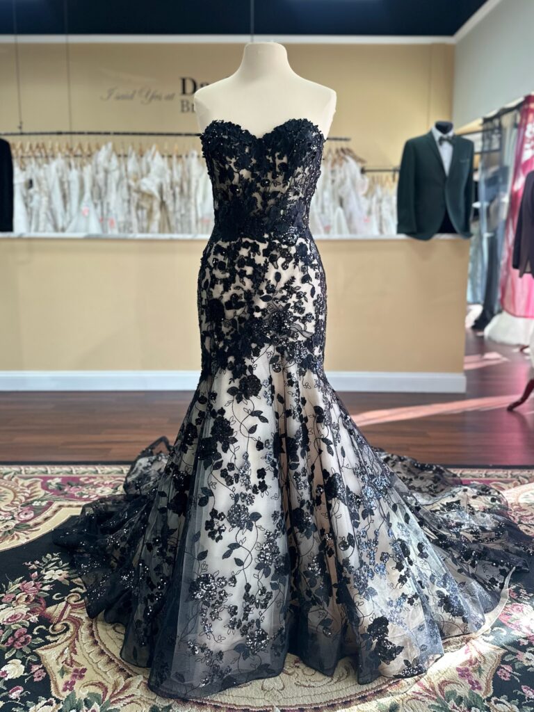 Casablanca bridal has many black wedding dresses