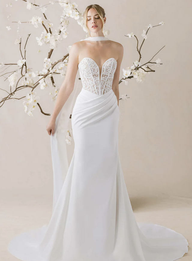 Morilee wedding dresses in crepe and lace