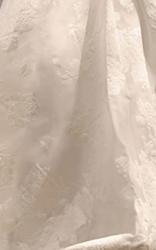Essense of Australia D3971 Sample Bridal Gown in jacquard is a good winter wedding dress