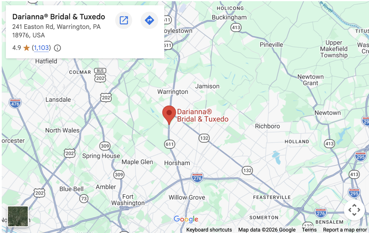 Map showing the location of Darianna Bridal