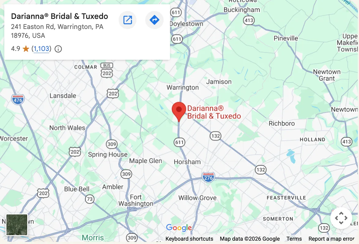 Map showing the location of Darianna Bridal