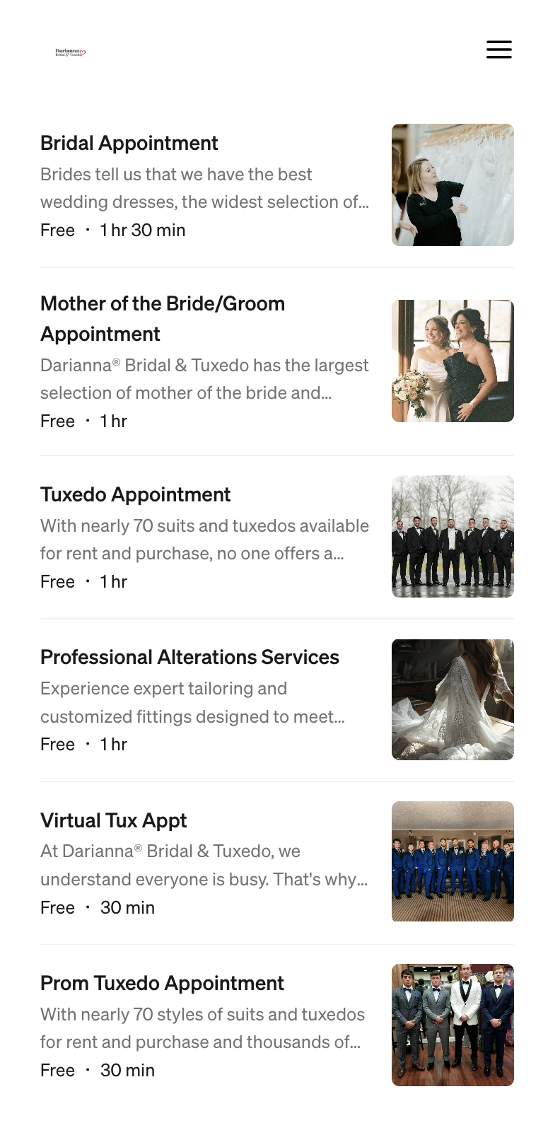 Schedule an appointment with Darianna Bridal